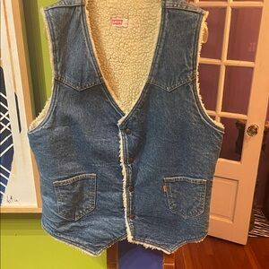 Levi's Denim Vest with Sherpa Lining